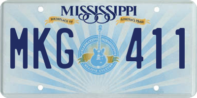 MS license plate MKG411