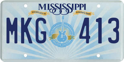 MS license plate MKG413