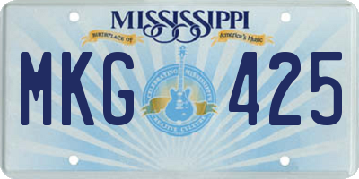 MS license plate MKG425