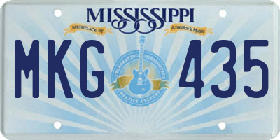 MS license plate MKG435