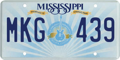 MS license plate MKG439