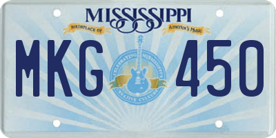 MS license plate MKG450