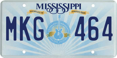 MS license plate MKG464