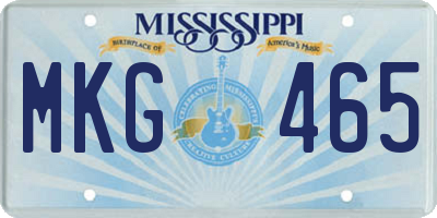 MS license plate MKG465