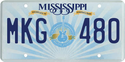 MS license plate MKG480