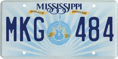 MS license plate MKG484