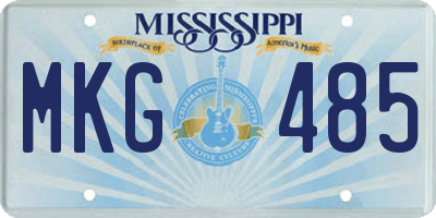 MS license plate MKG485