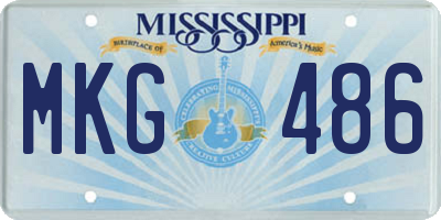 MS license plate MKG486