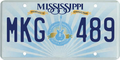 MS license plate MKG489