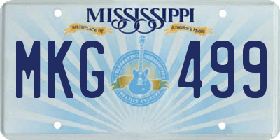 MS license plate MKG499