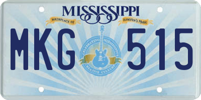 MS license plate MKG515