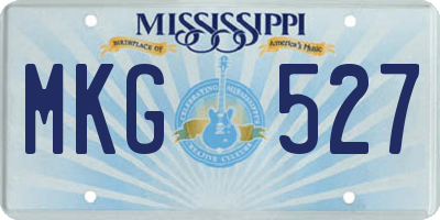 MS license plate MKG527
