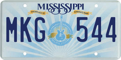 MS license plate MKG544