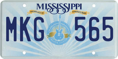 MS license plate MKG565