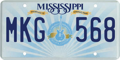 MS license plate MKG568