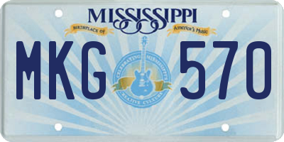 MS license plate MKG570