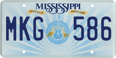 MS license plate MKG586