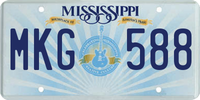 MS license plate MKG588