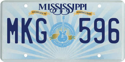 MS license plate MKG596