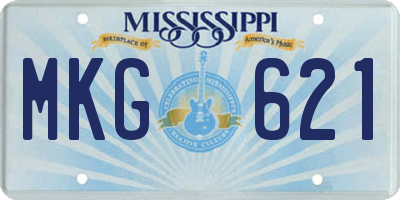 MS license plate MKG621