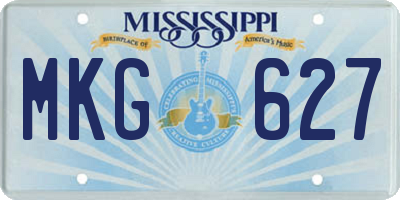 MS license plate MKG627