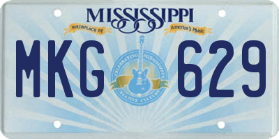 MS license plate MKG629