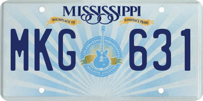 MS license plate MKG631