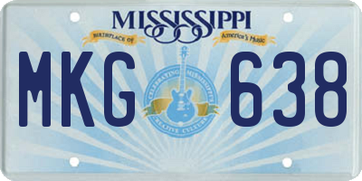 MS license plate MKG638