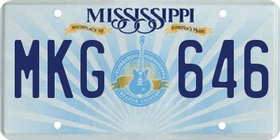 MS license plate MKG646
