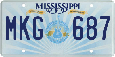 MS license plate MKG687