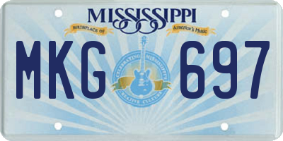 MS license plate MKG697