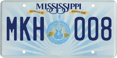 MS license plate MKH008