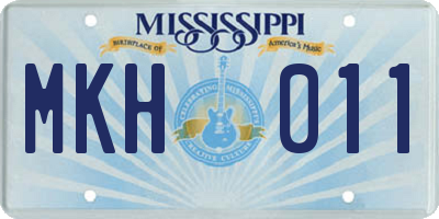 MS license plate MKH011