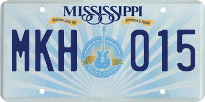 MS license plate MKH015