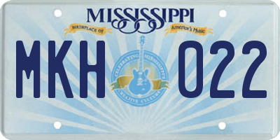 MS license plate MKH022