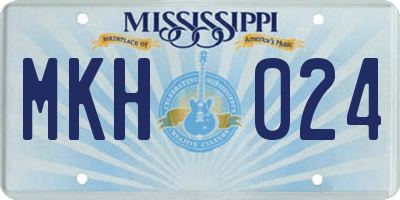 MS license plate MKH024