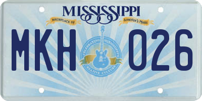 MS license plate MKH026