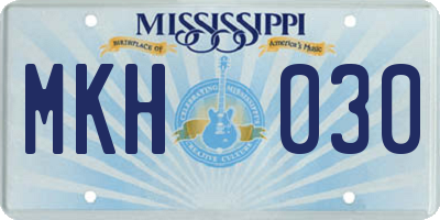 MS license plate MKH030