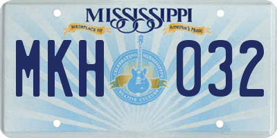 MS license plate MKH032