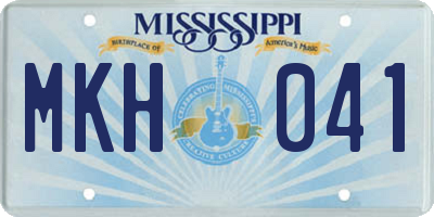 MS license plate MKH041