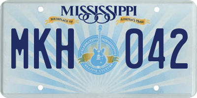 MS license plate MKH042