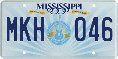 MS license plate MKH046