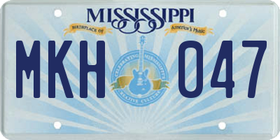 MS license plate MKH047