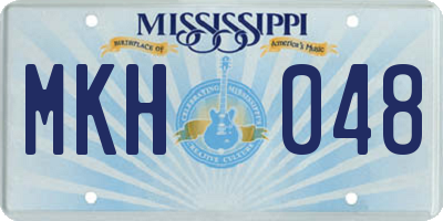 MS license plate MKH048