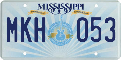 MS license plate MKH053