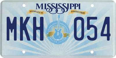 MS license plate MKH054