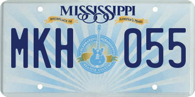 MS license plate MKH055