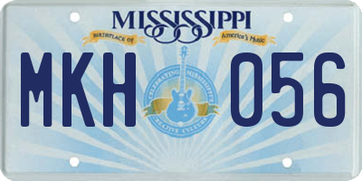 MS license plate MKH056