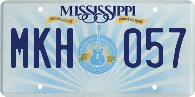 MS license plate MKH057