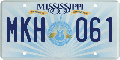 MS license plate MKH061